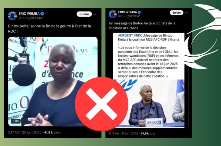 🎧 Une ancienne vidéo de Bintou Keïta ressortie hors contexte pour semer la confusion sur le M23
