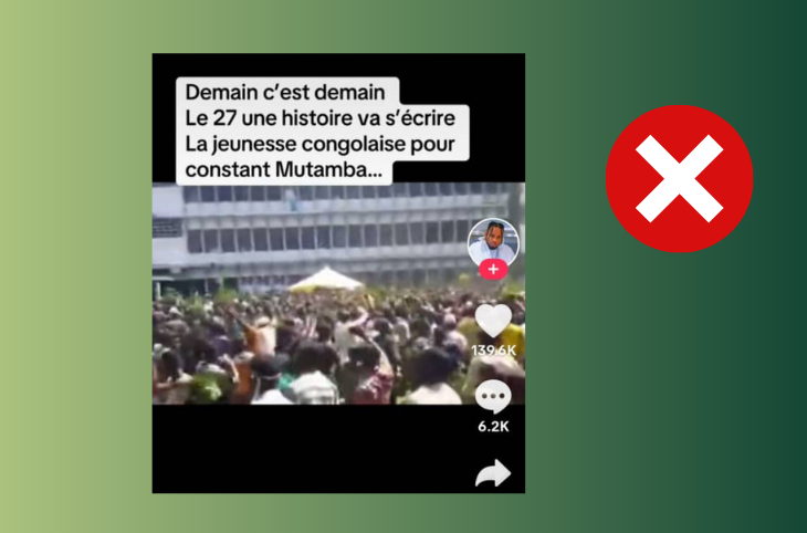 🎧 La vidéo d'une manifestation étudiante recyclée en mouvement de soutien à Constant Mutamba