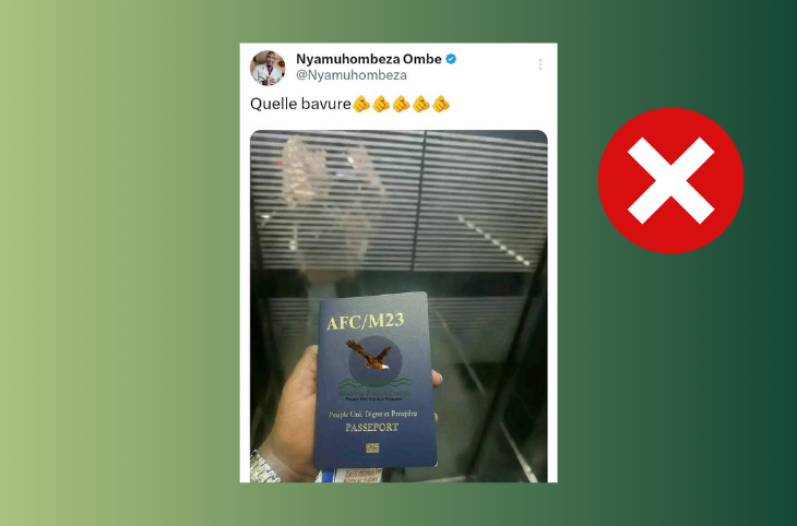 🎧 Faux, l’AFC/M23 ne délivre pas un passeport dans les zones qu’elle occupe dans l’est de la RDC