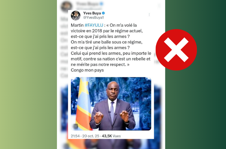 🎧 Martin Fayulu n’a pas qualifié de rebelle tout celui qui prend les armes contre la nation